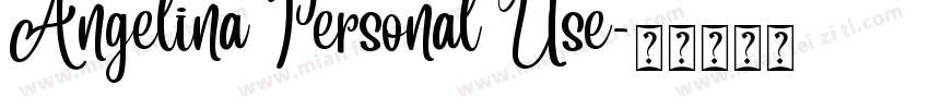 Angelina Personal Use字体转换